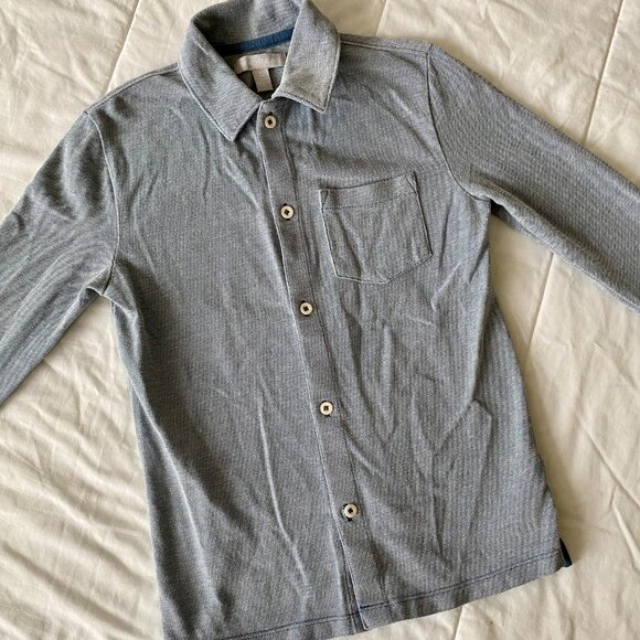 Nordstrom 100% Cotton Textured Long Sleeve Button Up Shirt Size 8/10 - Picture 14 of 14